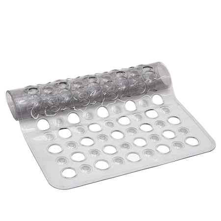 Kenney Mfg Non-Slip Bath, Shower, and Tub Mat with Suction Cups, Grey Smoke KN67245